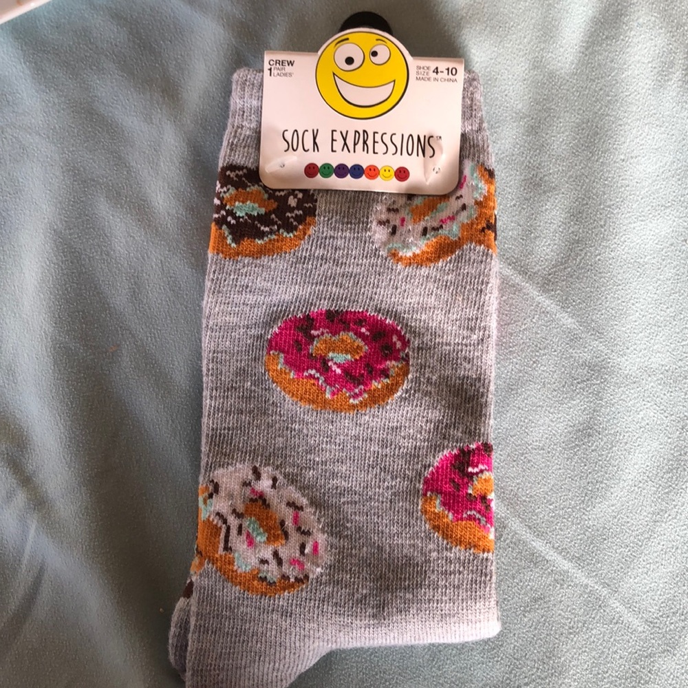 Sock Expressions Cute Donuts socks are Crew Cut size 4-10